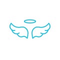 Angel Wings Icon, Isolated on White Royalty Free Stock Photo