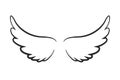 Angel wings icon - Royalty Free Stock Photo