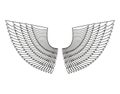 Angel Wings Isolated. White Feather wing of bird Royalty Free Stock Photo