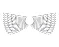 Angel Wings Isolated. White Feather wing of bird Royalty Free Stock Photo