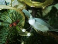 Angel with wings, little man hanging on the Christmas tree, handmade by a little girl