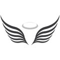 Angel wings logo Royalty Free Stock Photo