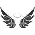 Angel wings logo Royalty Free Stock Photo