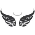 Angel wings logo Royalty Free Stock Photo