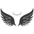Angel wings logo Royalty Free Stock Photo