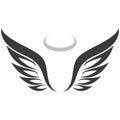 Angel wings logo Royalty Free Stock Photo
