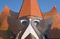 Angel wings of Lutheran Church of Siofok, Hungary Royalty Free Stock Photo