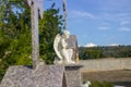 Angel wings on the tombstone Royalty Free Stock Photo