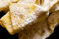 Angel wings: traditional sweet crisp pastry for carnival time. Italian cenci, frappe, bugie or chiacchiere