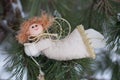 Angel, winter, fairy tale, snow, Christmas tree, Christmas, holiday