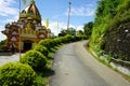 Angel Wise view of Siddhivinayak Temple in Sikkim With Nature and Uphill Road