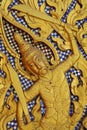 Angel wood carving , to decorate the temple