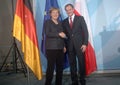 Angela merkel, Donald Tusk Royalty Free Stock Photo