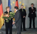 Angela Merkel, Gerhard Schroeder Royalty Free Stock Photo