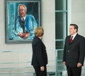 Angela Merkel, Gerhard Schroeder Royalty Free Stock Photo