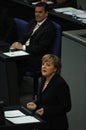 Angela Merkel, Gerhard Schroeder Royalty Free Stock Photo