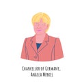 Angela Merkel portrait illustration