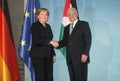 Angela merkel, Mahmud Abbas Royalty Free Stock Photo
