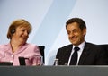 Angela Merkel, Nicolas Sarkozy Royalty Free Stock Photo