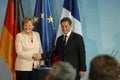 Angela Merkel, Nicolas Sarkozy Royalty Free Stock Photo