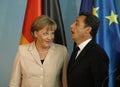 Angela Merkel, Nicolas Sarkozy Royalty Free Stock Photo