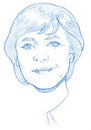 Angela Merkel portrait - Pencil Version
