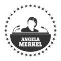 Angela Merkel simple portrait