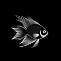 Angelfish - minimalist and flat logo - vector illustration