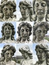 Angelic female head stone statue face Royalty Free Stock Photo
