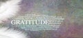 Angelic GRATITUDE Word Cloud Rustic Banner