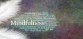 Angelic Mindfulness Word Cloud Rustic Banner