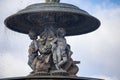 The angelic ornaments of the fountain of the seas of the Place of the concord in Paris France is one of the oldest squares in