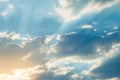 angelic sky full of different types of clouds Royalty Free Stock Photo