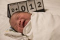 Angelic smile of Asian new born baby Royalty Free Stock Photo