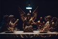 Angelic type God statues at the last supper