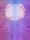 Angelic Words of Gratitude Message Picture Royalty Free Stock Photo