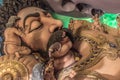 Kumbhkaran sleeps, in the Batu Caves outside Kaula Lumpur Malaysia Royalty Free Stock Photo