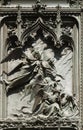 Angels, detail of the main bronze door of the Milan Cathedral Royalty Free Stock Photo