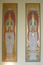 Angels, fresco in the Corpus Domini church in Zagreb