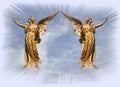 Angels at the gates of heaven. Royalty Free Stock Photo