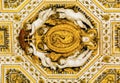 Angels Golden Dragon Ceiling Saint Peter`s Basilica Vatican Rome Royalty Free Stock Photo