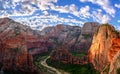 Angels landing hiking trail in Zion National Park, Utah, USA Royalty Free Stock Photo