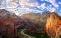 Angels landing hiking trail in Zion National Park, Utah, USA Royalty Free Stock Photo