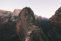 Angels landing hiking trail in Zion National Park, Utah, USA Royalty Free Stock Photo