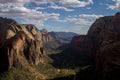 Angels Landing Trail, beautiful views over the Virgin River canyon, Zion National Park, Utah, USA Royalty Free Stock Photo