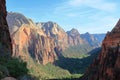 Evening Light on Zion Canyon, Zion National Park, Utah Royalty Free Stock Photo