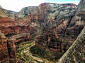 Angels Landing Trail Zions National Park Utah USA Panorama