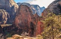 Angels Landing from the West Rim Trail, Zion National Park, Utah Royalty Free Stock Photo