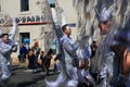 Angels parade at the french carnival of Limoux in Aude, France