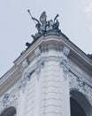 Angels on the roof of the building